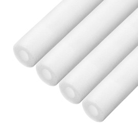 sourcing map 4pcs Pipe Insulation Foam Tube Pipe Lagging 25mm(1 Inch) ID 45mm OD 3ft Freeze Protection for Copper Pipe, White
