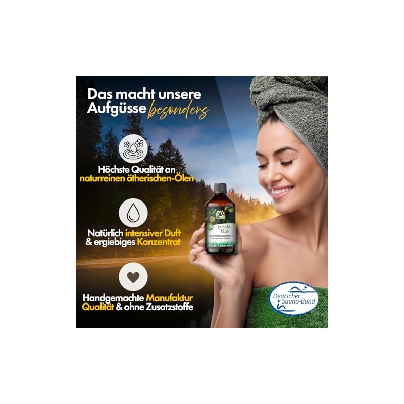 NORDHOLZ® Saunaaufguss [54 Sorten 15ml, 100ml, 250ml] - Sauna Aufgussmittel