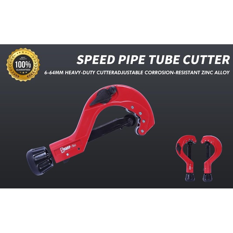 Sharp-tec 6-64mm Pipe Cutter, Adjustable Tube Cutter with Aluminum Alloy