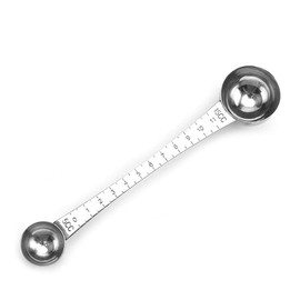 Measuring Spoon,CISHNOU Stainless Steel Double Headed Measuring Spoon Coffee Spoon with Scale (5-15ML)