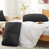 Horbaunal 2 Pack Microfiber Pillow Cases Dark Grey Travel Elastic
