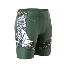 HUGE SPORTS Men's Swim Jammers Compression Swimming Trunks Shorts Athletic Jammers Endurance for Men (Bear,M)