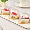 TOFLEN 100Pcs Mini Cake Containers with Clear Dome Lids for