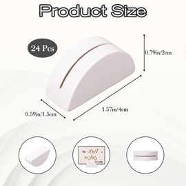 24 Pcs Table Number Holders, Wooden Table Numbers Stands for Wedding Reception, Photo Picture Place Tables Card Holders Stand for Centerpieces, Small Sign Placecard Name Card Holder Party Event