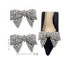 SAFITOYA 2 Pcs Crystal Rhinestone Bow Patches Shoe Charms, Knot
