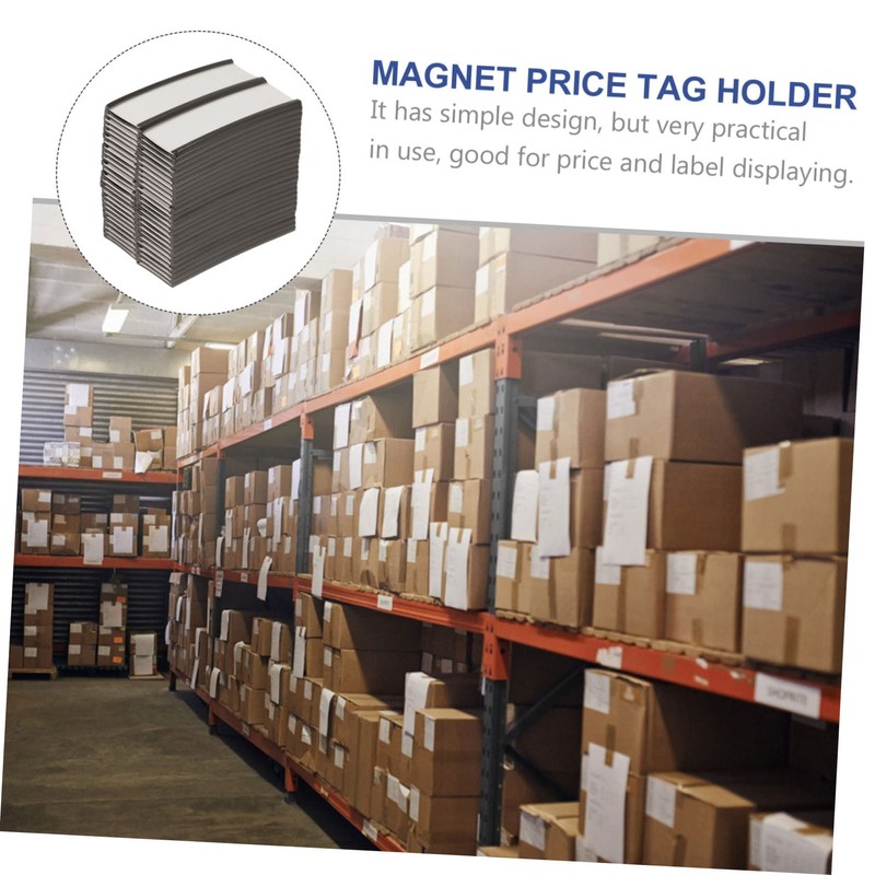 Operitacx Material 50pcs Magnetic Label Holders Easy to Use for