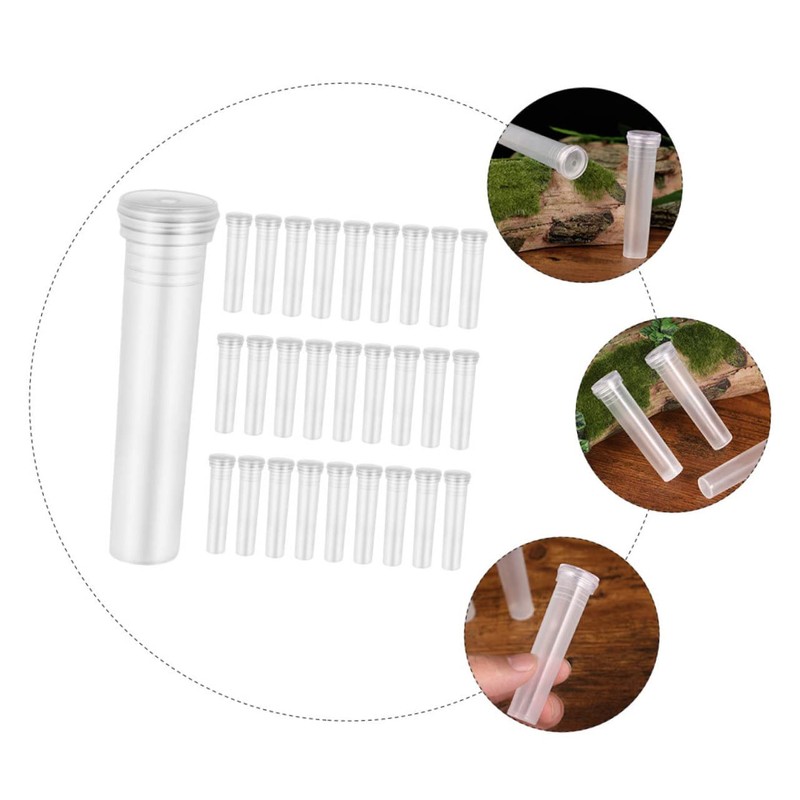 SUPVOX 100Pcs Transparent Hydroponic Flower Vases Desktop Plant Propagation Tubes