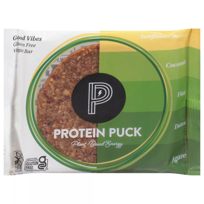 Protein Puck Bar Good Vibes Sunflower 3.25 oz (Pack Of