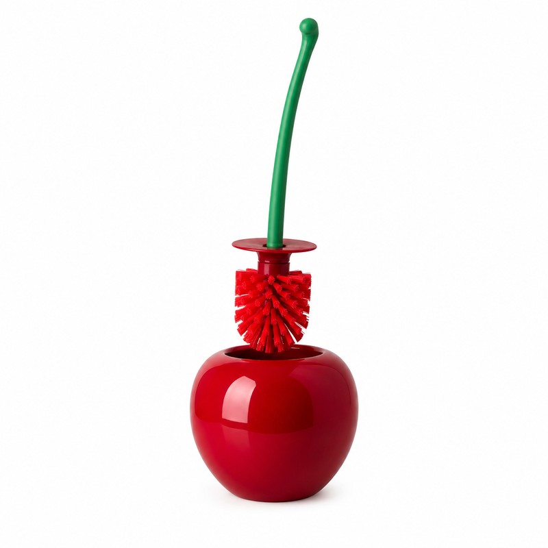 Cherry Shape Toilet Brush with Holder for Bathroom Cleaning –