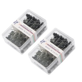 Gusset Needles, Set of 2, Cute, Heat Resistant, Patchwork, Sewing Supplies, Crafts, Handmade, Quilting, Waiting Needles, Approx. 200 Pieces, Black