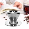 LHS Pour Over Coffee Dripper Reusable Coffee Filter Paperless Coffee