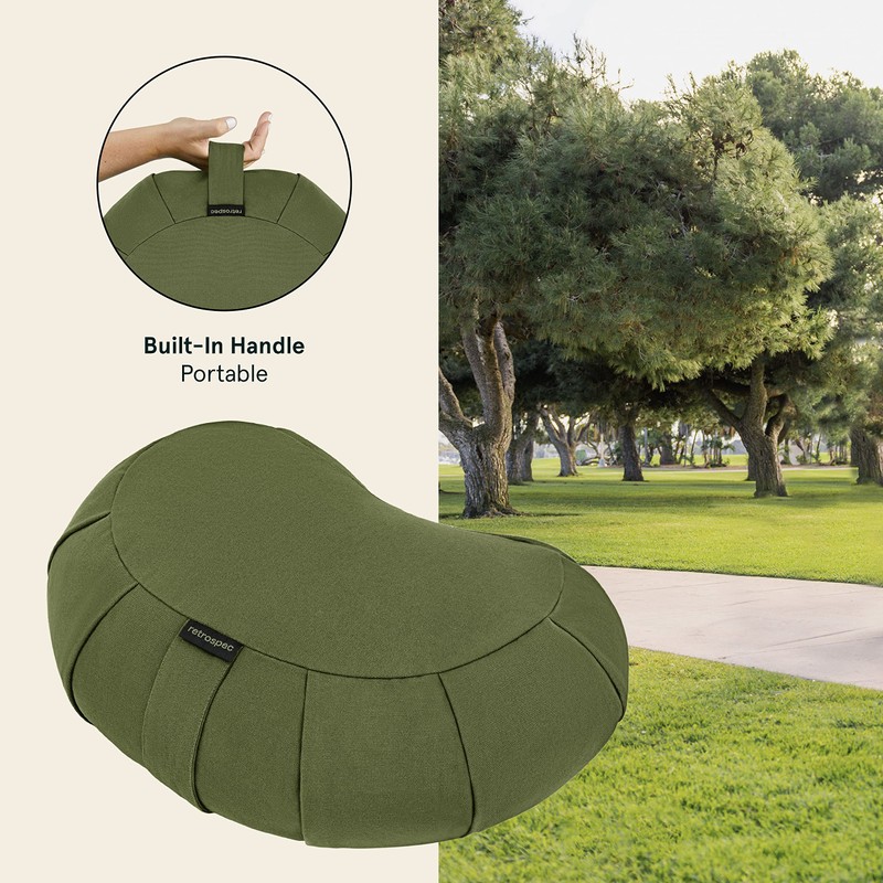 Retrospec Sedona Zafu Meditation Cushion with Buckwheat Hull Fill -