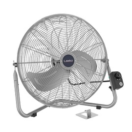 Lasko 20" Silver High Velocity Wall Mount Fan with Pivoting Head - 3 Speeds, Ideal Wall Mount Fan or Floor Fan for Home, Garage, Attic, 2265QM