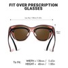 LVIOE Sunglasses for Glasses Wearers Women's Round Fit-Over Glasses with