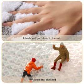 Gift2u Bathroom Daisy Rug, 20x32in Cute Daisy Flower Non-Slip Bathroom Rug Mat Shag, Soft Fluffy Strong Absorb Bath Mat Cartoon Daisy Flower Rug for Home Shower Kithen Bedroom