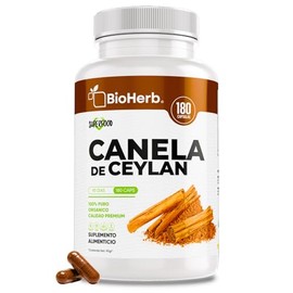 BioHerb® | Canela de Ceylán 100% Pura (Certificada de Origen) – 180 Cápsulas de 500 mg (Suministro 90 Días) – Alta Concentración y Absorción – Extrema