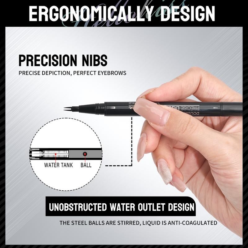 Hellokiss two-pronged eyebrow pencil waterproof and sweat-proof wild eyebrow double-headed