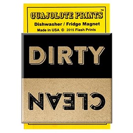 Dishwasher Magnet Clean Dirty Sign, Strong Clean and Dirty Magnet for Dishwasher (Retro Letterpress Design)
