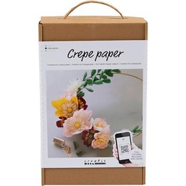 Creativ Company creative sets crepe paper straw wreath - for crafting beautiful crepe paper straw wreaths