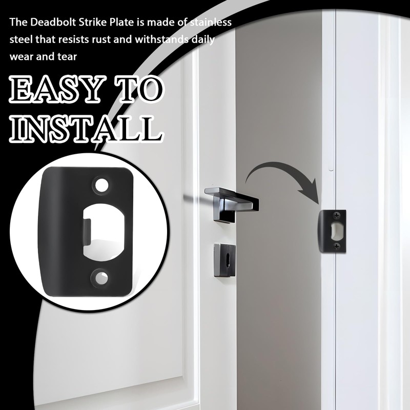 10PCS Latch Strike Plate, Door Strike Plate, Strike Plates for