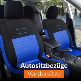 Upgrade4cars Car Seat Covers for Front Seats in Blue and Black, Universal Car Seat Covers for Driver's & Passenger’s Seat