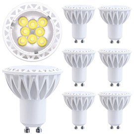 GOHDLAMP GU10 - foco LED regulable, equivalente a 50 W, luz blanca diurna de 5000 K, 5 W, 450 lm, MR16 (base GU10), bombillas estándar de repuesto para iluminación empotrada