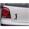 Car Sticker Playing Golf Sticker Black 5,5 x 10cm