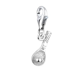 Nenalina Tennisschläger Karabiner Charm Anhänger für Bettelarmband aus 925 Sterling Silber 713129-000