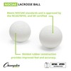 Champion Sports LBW3SET Nocsae Lacrosse Ball Set, 3, White