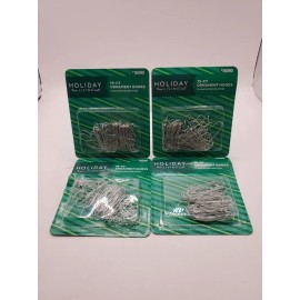 Holiday Living Lot of 4 Holiday Living 75ct Each Silver Ornament Hooks (300 total) 16090 New!