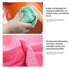 Agatige 4 Piezas Paños De Limpieza De Microfibra, 30x40cm Reutilizables Trapos De Limpieza Grueso Absorbente De Agua Trapos De Cocina para Casa Cocina Coche Regalos De Ventana