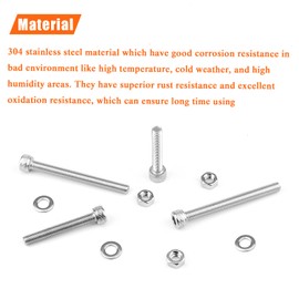 HELIFOUNER 50 Pieces M5 x 25mm, Thread Pitch 0.8mm, 304 Stainless Steel (18-8) Hex Socket Head Cap Screws, Fully Threaded