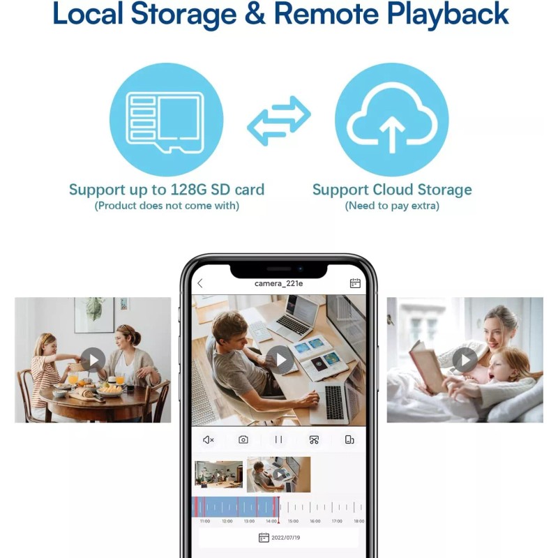 WOOLINK 2PK Solar Camera 4MP Wireless Security Camera Outdoor Solar