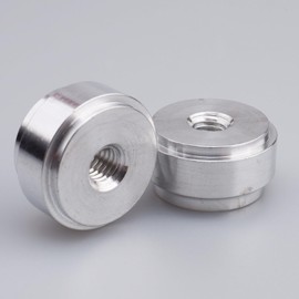 AC PERFORMANCE Female Metric Weld on Mounting Boss M6 x 1.0 Thread Weldable Bung Fitting Aluminium, Pack of 2