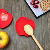 UPware Apple Shaped Spoon Rest Anti-Slip Durable Reusable Silicone Spoon