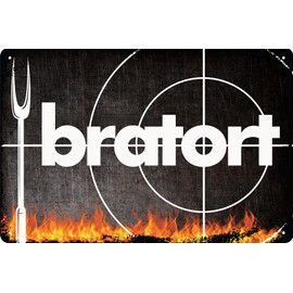 Weatherproof 30 x 20 cm Tin Sign - Grill & BBQ Fans - Barbecue Area, Barbecue, Kitchen Decorative Sign