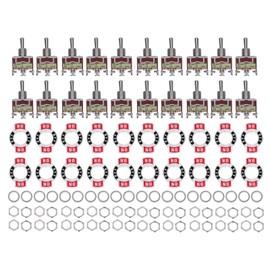 20 Sets Toggle Switch Rocker Self Locking 3 Terminal 3 Position Part Set Kit AC