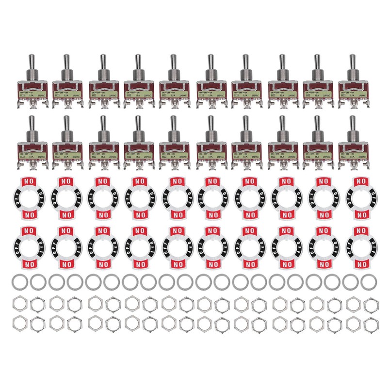 20 Sets Toggle Switch Rocker Self Locking 3 Terminal 3
