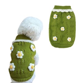 AmzBarley Dog Clothes, Sweater, Cold Protection, Thermal, Warm, Dog Wear, Knit Sweater, Autumn Winter Clothes, Soft, Breathable, Stretchy, Hair Loss Protection, Cute, Stylish, Small Dogs, Medium Dogs,