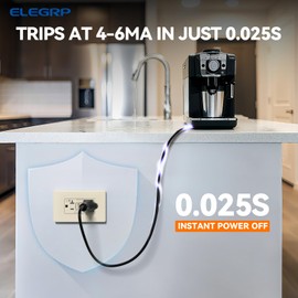 ELEGRP GFCI Outlet Outdoor, 20 Amp Self-Test GFI Electrical Outlet with Thinner Design, Weather & Tamper Resistant GFCI Receptacle w/Wall Plate, UL Listed, Light Almond, 1 Pack