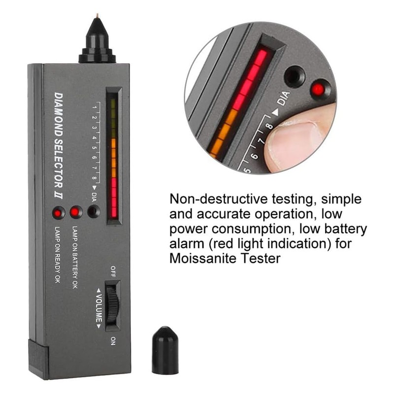 Stroagymoon Diamond Testing Tool Set, Portable Plastic Professional Jewelry Diamond