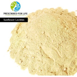 Prescribed For Life Organic Sunflower Lecithin Powder, Natural, Gluten Free, Vegan, Non GMO, Soy Free, Kosher, Lecithin Supplement Rich in Choline & Essential Fatty Acids (1kg / 2.2lb)