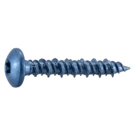 3/16" x 1-1/4" Blue Ruspert Coated Steel Star Drive Pan Head TorqueMaster Masonry Screws (15 pcs.)