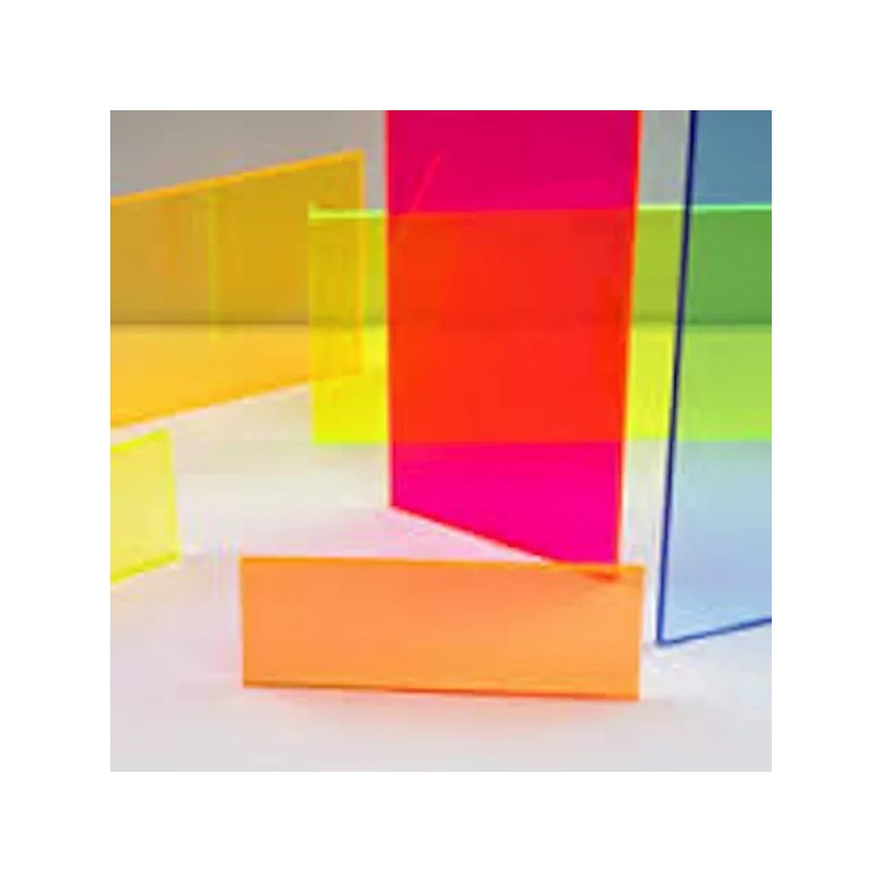 PlasticsAcrylic Green Fluorescent Acrylic Plexiglass sheet 1/16" x 3" x