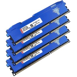 Yongxinsheng DDR3 32GB Kit (8GBx4) Desktop RAM 1866MHz PC3-14900 UDIMM Non-ECC Unbuffered 1.5V 2Rx8 Dual Rank 240 Pin CL13 PC Computer Memory Upgrade Module (Blue)