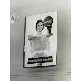 Coca-Cola 1950s Coca-Cola Soda Fountain Brightens Every Bite 3-D Wall Sign Original Photo