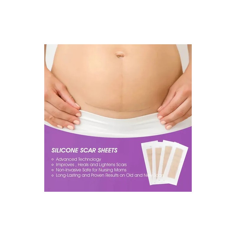 Kit Cicatrices Cirugías Cesárea Crema Y Parche Silicón