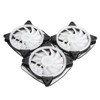 3Pcs Computer Chassis Cooling Fan Mute 6‑Pin Dual RGB Lights