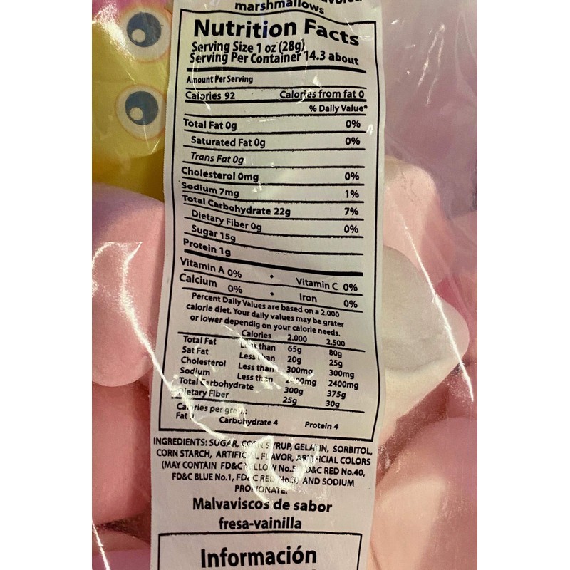 MDM LARGE PINK AND WHITE MARSHMALLOWS 14.1 OZ BAG