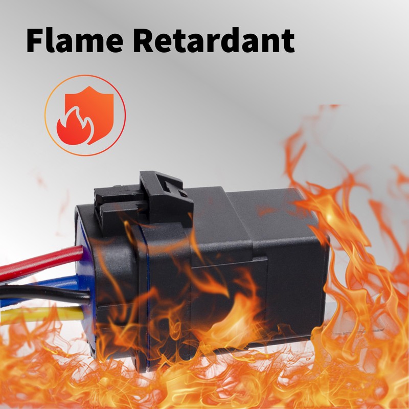 5 PCS 12V DC Waterproof Automotive Relay Kit with Harness,